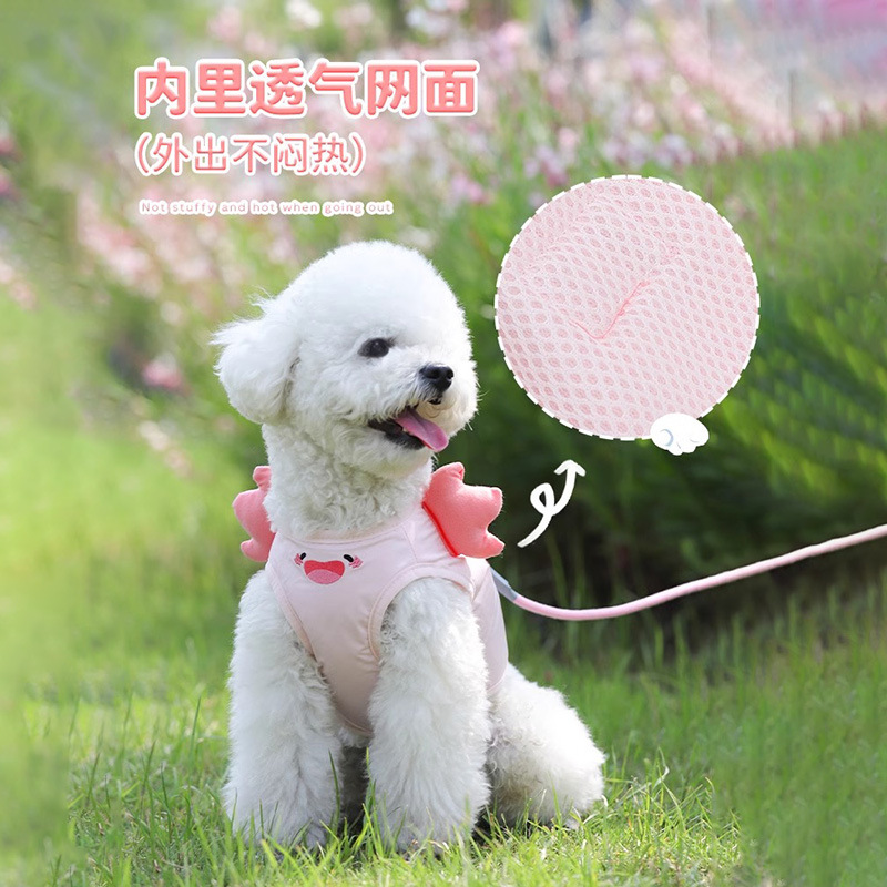 Ropa de chaleco de cuerda de tracción para gatos, cachorros de perro pequeño, cuerda de gato, cadena de gato, correa para el pecho para mascotas para perros