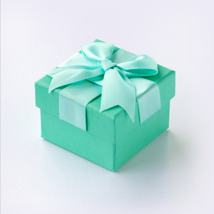 Pequeña caja de joyería de arco dulce fresco caja de anillos caja de joyería pulseras collares caja de regalos caja al por mayor Z002