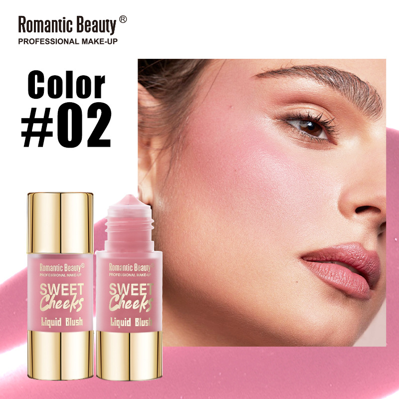 El blush líquido transfronterizo es un blush polivalente, un blush mate, un blush de color natural duradero.