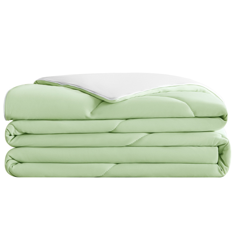 Color sólido seda fría verano colcha de aire acondicionado para una persona doble helado de verano colcha de seda fría verano colcha de frijoles lavable a máquina
