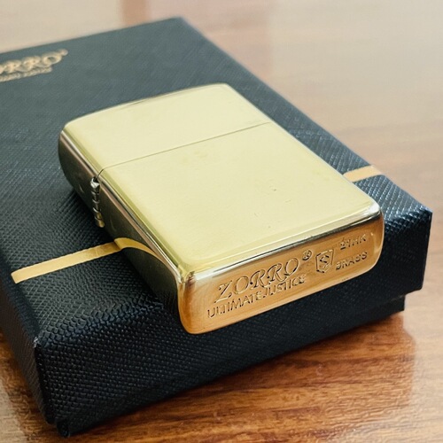 zorro brass kerosene windproof lighter personalized creative armor thickened shell suitable for DIY relief