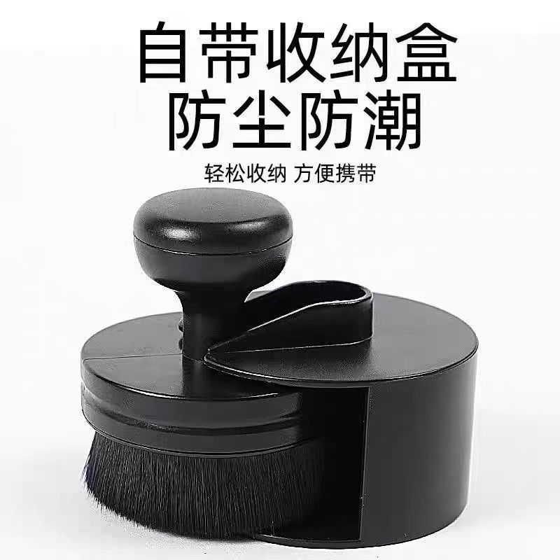 跨境多功能印章刷推拉式粉底刷美甲除尘化妆刷轮胎清洁工具现货|undefined