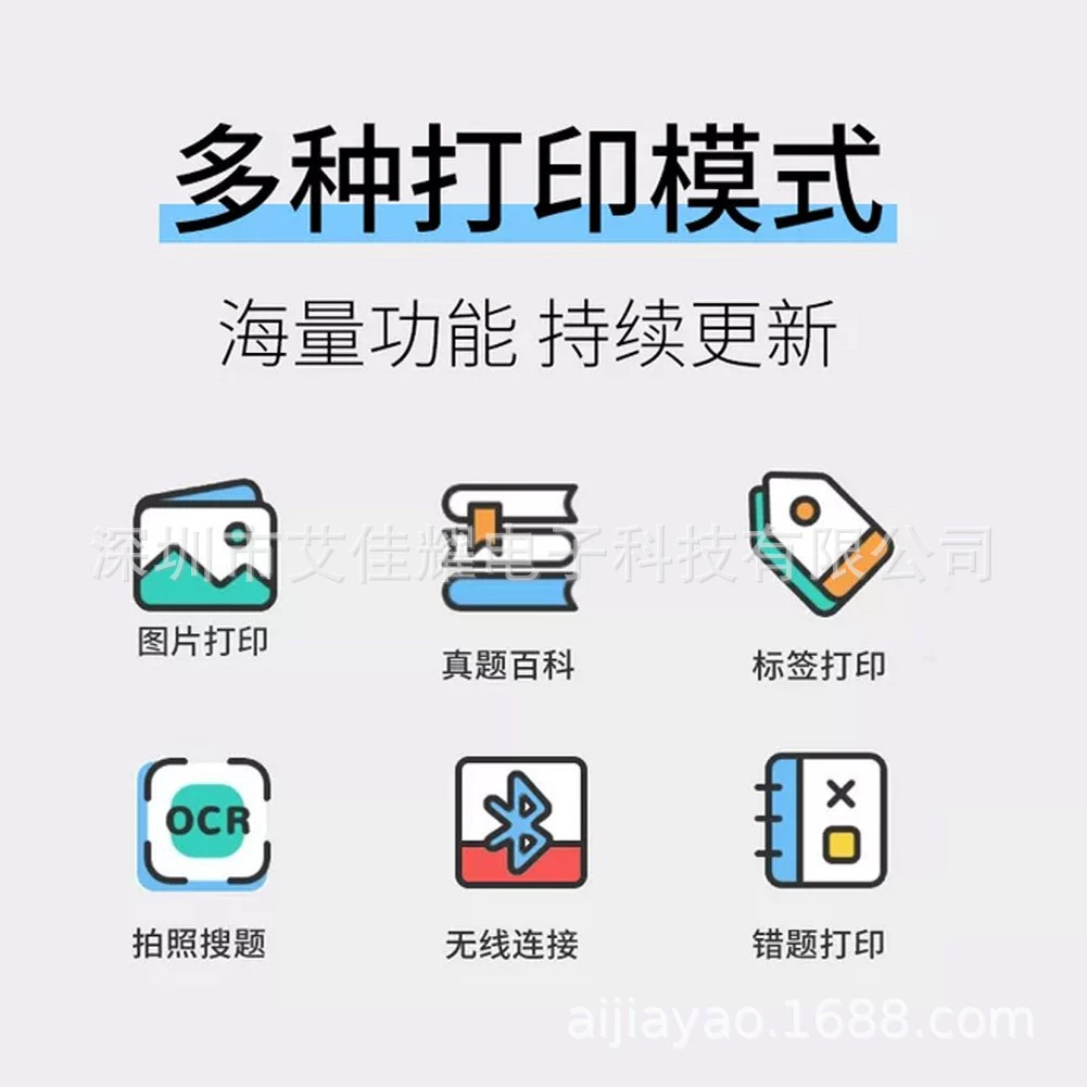 Портативный карманный принтер для младших школьников, печать фото, Bluetooth