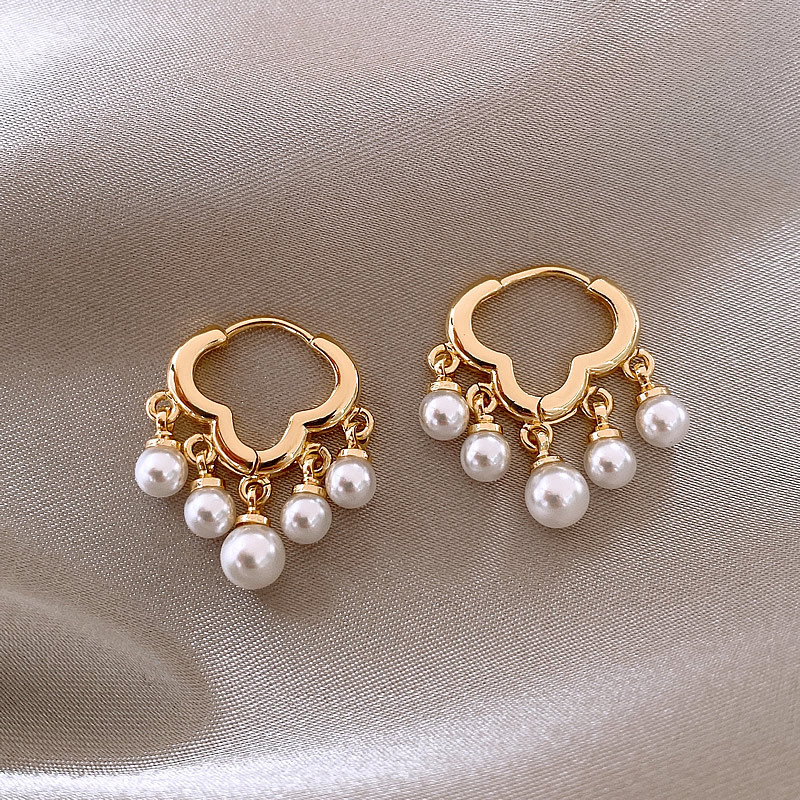 7g Weight Drop Earrings Classification 1 Pair Quantity 1 Pair Simple Style Round Patchwork Copper Drop Earrings