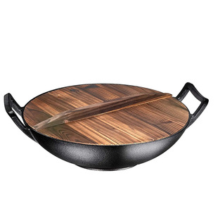 Wooden Pot Lid for Home Use, Traditional Cedar Wood Pot Lid, Round Wooden Lid, Iron Pot Lid, Water Tank Lid, Thickened Wood, Medium-High