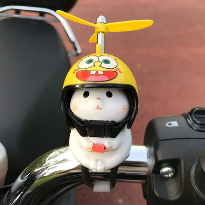 Bicycle Decoration | Car ornaments - strap-style-yellow-bamboo-sponge-kitten