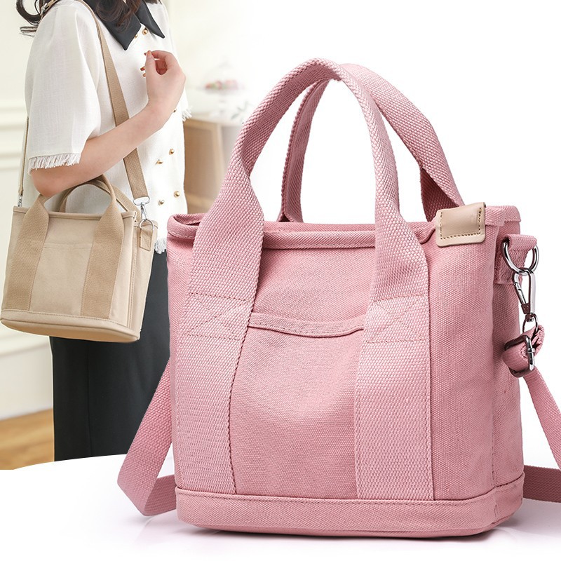 Nuevo estilo coreano bolsa de asas de las axilas de las mujeres crossbody bolsa de lona de gran capacidad de hombro de alto grado todo partido bolso