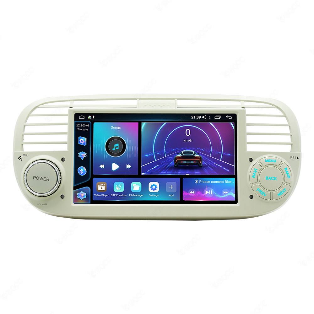 Aplicable a Fiat 500 coche Android GPS Navigator inteligente Bluetooth inalámbrico carplay máquina todo en uno image 6