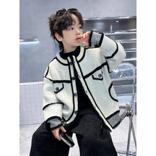 男童开衫毛衣2025新款儿童秋冬外套中大儿童洋气加厚针织衫冬装潮