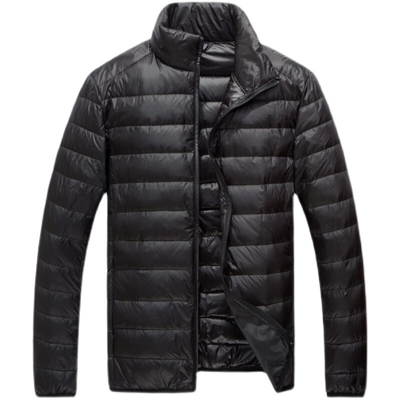 Light Down Jacket Men's Vertical Collar Hooded Down Jacket Vest Foreign Trade plus size Short Air Conditioning Down Jacket Light Down Jacket Men's Vertical Collar Hooded Down Jacket Vest Foreign Trade plus size Short Air Conditioning Down Jacket