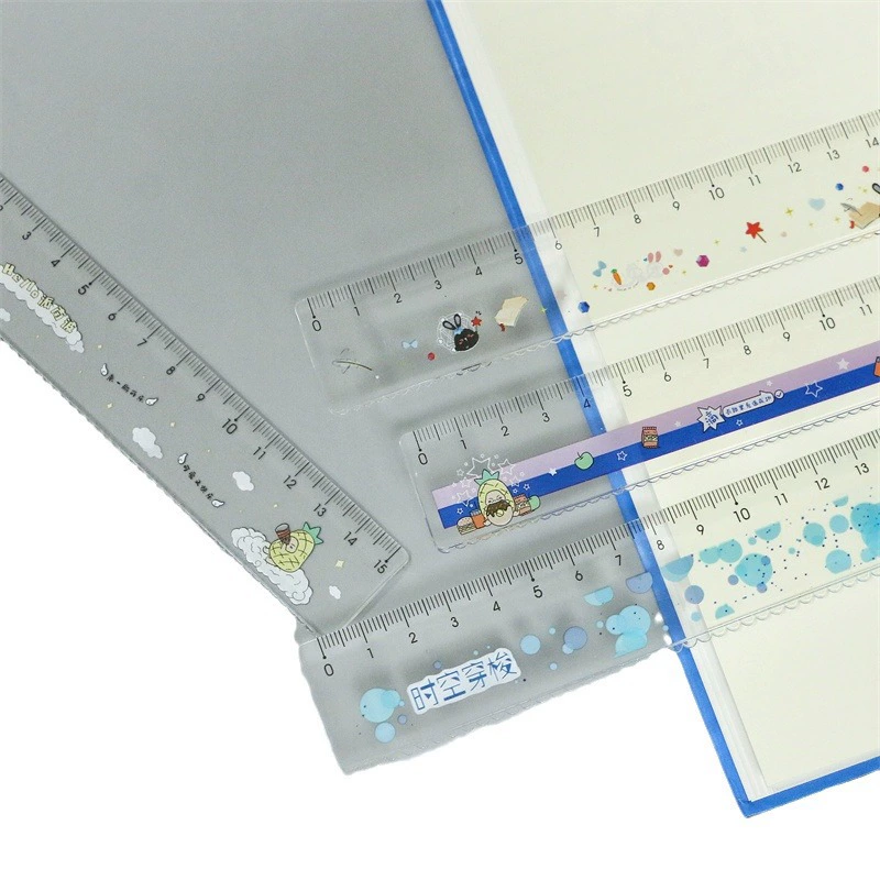 Gimen giant door stationery wave ulnar elementary school students 18/20cm centimeter plastic scale learning wave line