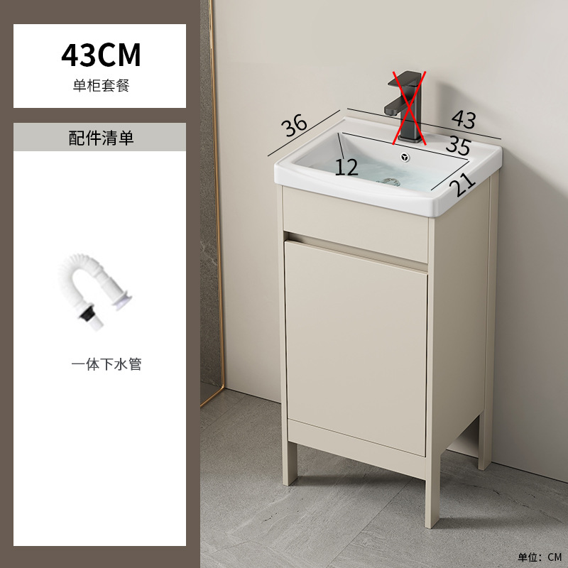 Espacio piso de aluminio todo en uno cerámica doble baño doble combinación de gabinete de baño baño baño lavado de manos lavabo mesa de lavado piscina