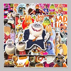 50枚の悪者連盟アニメ漫画かわいいスーツケース防水落書きシールスケートボードパソコンタブレット装飾