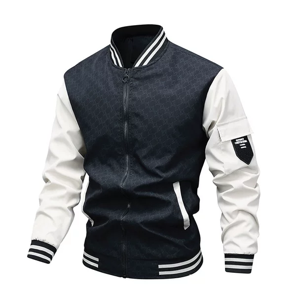 Amazon Japan and Korea Autumn New Thin Jacket Youth Stand Collar Jacket Men's Baseball Uniform Shopee Windbreaker Manufacturer