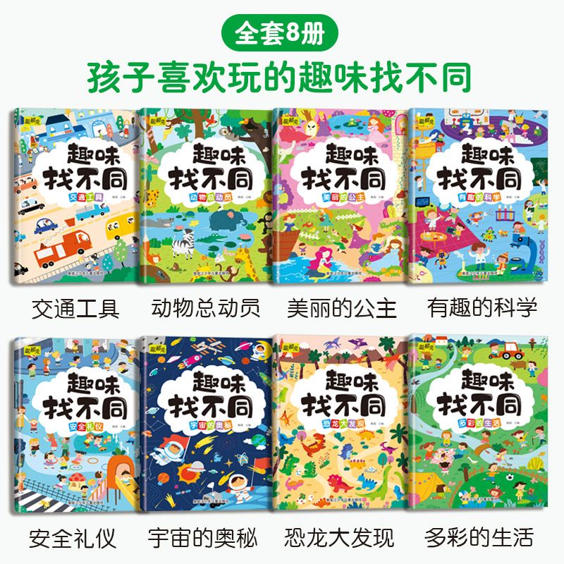 Fun Spot the Difference Picture Book for Children, Concentration Training Maze Adventure, Observation, Memory, and Thinking Skills Training