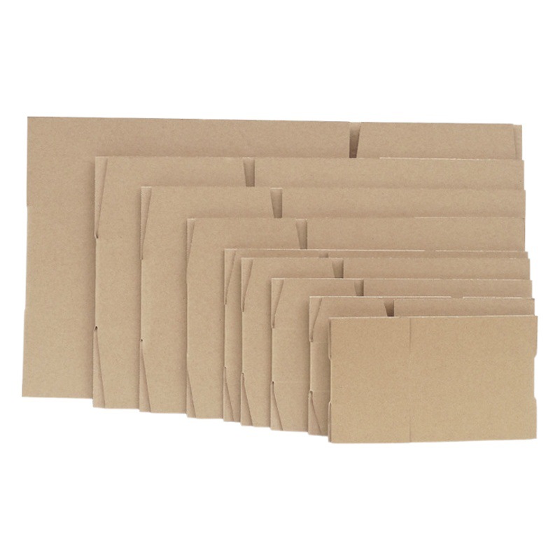 Caja de cartón rectangular de media altura de tres capas corrugadas para embalaje postal y de mensajería, fabricante n.° 4-12