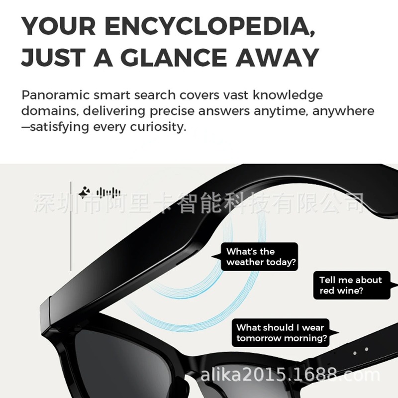 1080P高解像度カメラ、画像認識、AI翻訳、スマート500WビデオグラスM01、ソースファクトリー|undefined