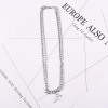 Tide, lightening hair dye stainless steel, necklace with letters, chain for key bag , accessory hip-hop style