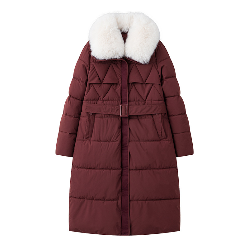 Europa estación de plumón mujer suelta 2025 otoño invierno ropa media y larga rodilla cintura chaqueta de algodón fría gruesa chaqueta image 5