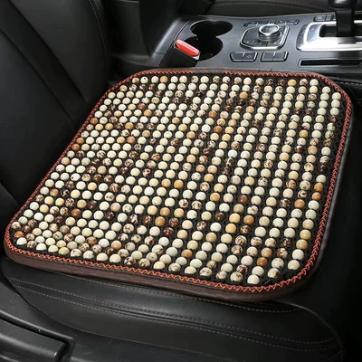Summer car seat cushion, cooling pad, Cool pad - light-colored-flower-beads