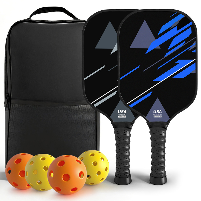 Cross-Border Fiberglass Pickleball Racket Professional Competition Set Foreign Trade Manufacturers Direct Supply Wholesale Pickleball