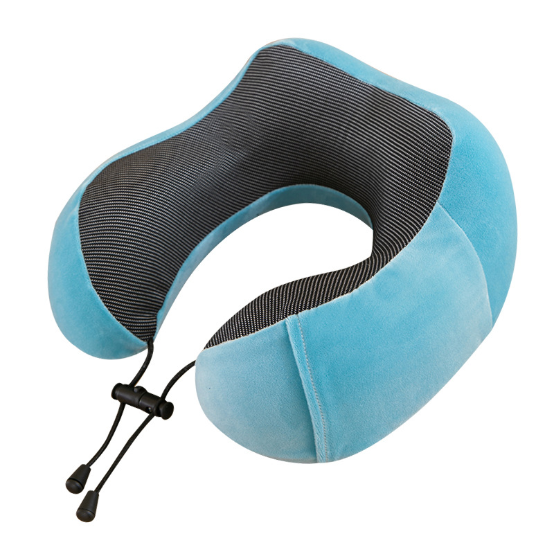 Almohada en forma de U de negocios, almohada para el almuerzo de oficina, viaje de negocios, almohada para el cuello de rebote lento, almohada en forma de U de espuma con memoria de joroba