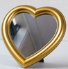 Pink love desktop makeup mirror placing hanging mirror dual -use girl love -shaped makeup mirror girl heart Korean style