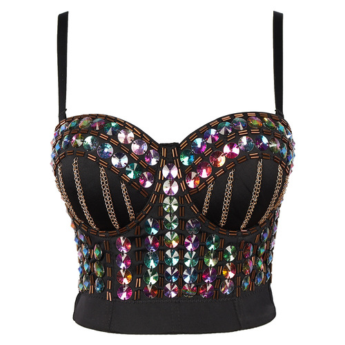 Stage Wear Beyonce Black Rhinestone Bra For Women Pole Dance Clothing  Nightclub Rave Top European American Music Featival Outfit B274o From 34,21  €