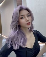 New Silver-White Hair Dye 2024 Trend Color, Misty Blue Black Hair Color, Dyeing Chardonnay Grey at Home