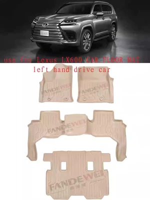 Universal Foot Pad Right-Hand Drive Lexus Floor Mats - new-lx600-7-seater-beige-tpe-floor-mats-left-hand-drive