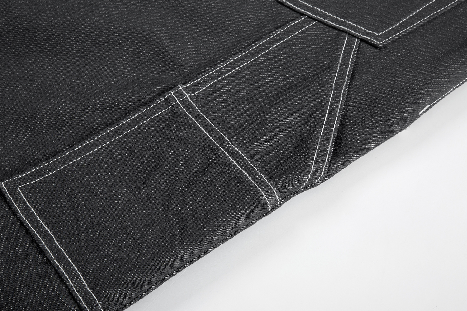 Men's Clothing high street fashion brand washed baggy stitching original pulp original color jeans beggar pants jeans_voghion.com