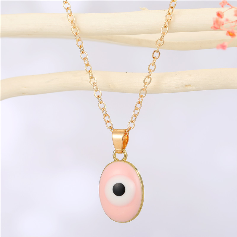 Bohemian Oval Demon Eye Alloy Necklace Wholesale display picture 5