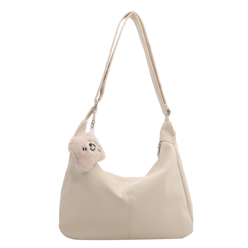 Bolso retro de gran capacidad Mori para axilas bolso de mujer 2024 nuevo bolso bandolera ligero de moda de color sólido de primavera