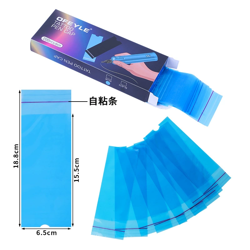 Tattoo Pen Machine Disposable Self-Adhesive Bags, 200 pcs Box, Universal Fit