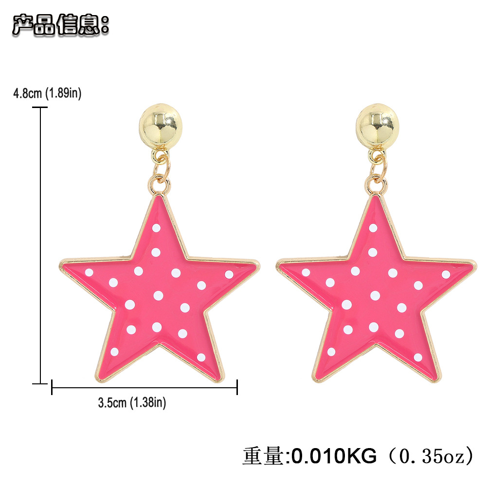 Fashion Five-pointed Star Pendant Earring display picture 19