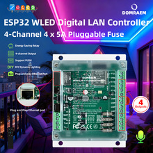 DOMRAEM ESP32 WLED 4 ·�Ɍ�ַ�òʿ����� RJ45 ��̫�W��܉ʽ20A