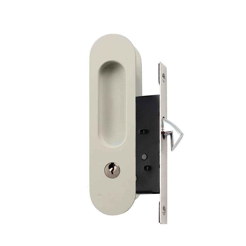 Acero inoxidable 304 bloqueo de puerta deslizante ovalada puerta deslizante de madera deslizante bloqueo de gancho de puerta deslizante incrustado bloqueo de gancho de puerta
