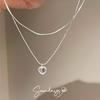 Necklace, design chain for key bag , choker, silver 925 sample, light luxury style, trend of season