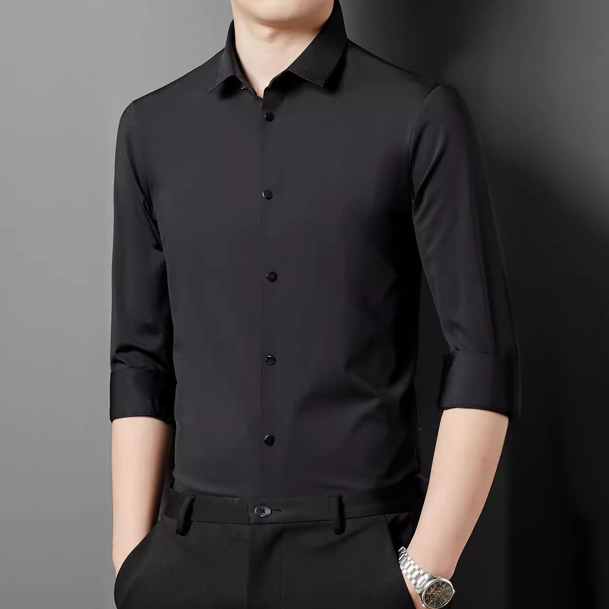 Encontrar una fábrica de camisas personalizadas de primavera y verano para hombres habilidades de puerto polo de negocios de viaje de alta gama camisa de trabajo cuello