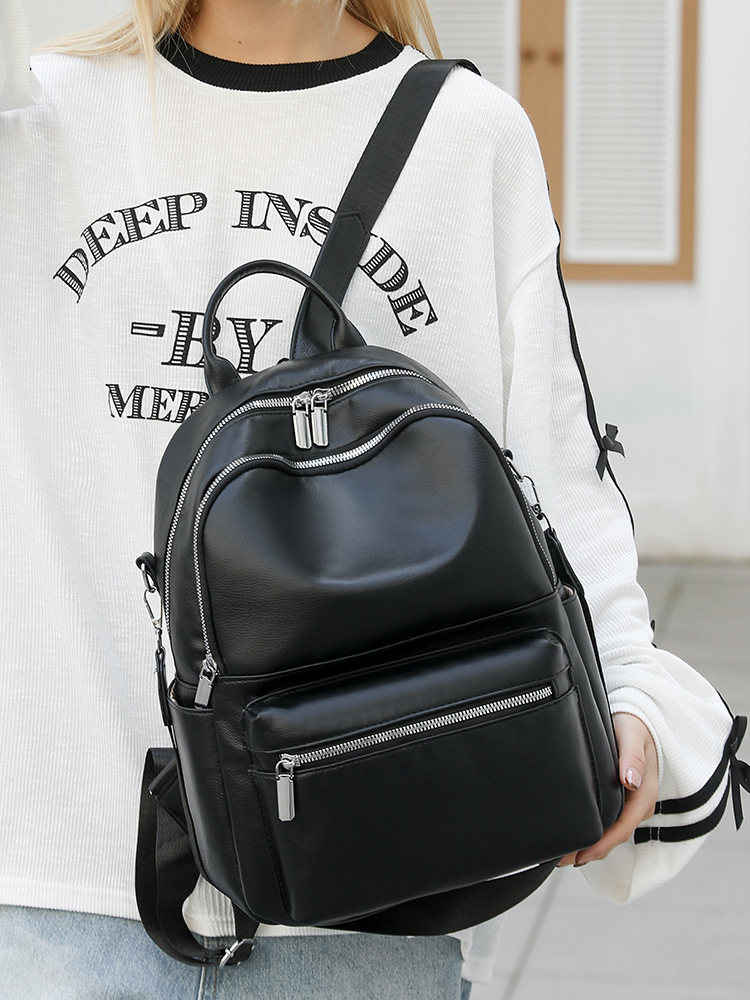 Mochila coreana universal PU para mujeres 2026 nuevo viaje casual mochila de viaje de mujer mochila de estudiantes de gran capacidad