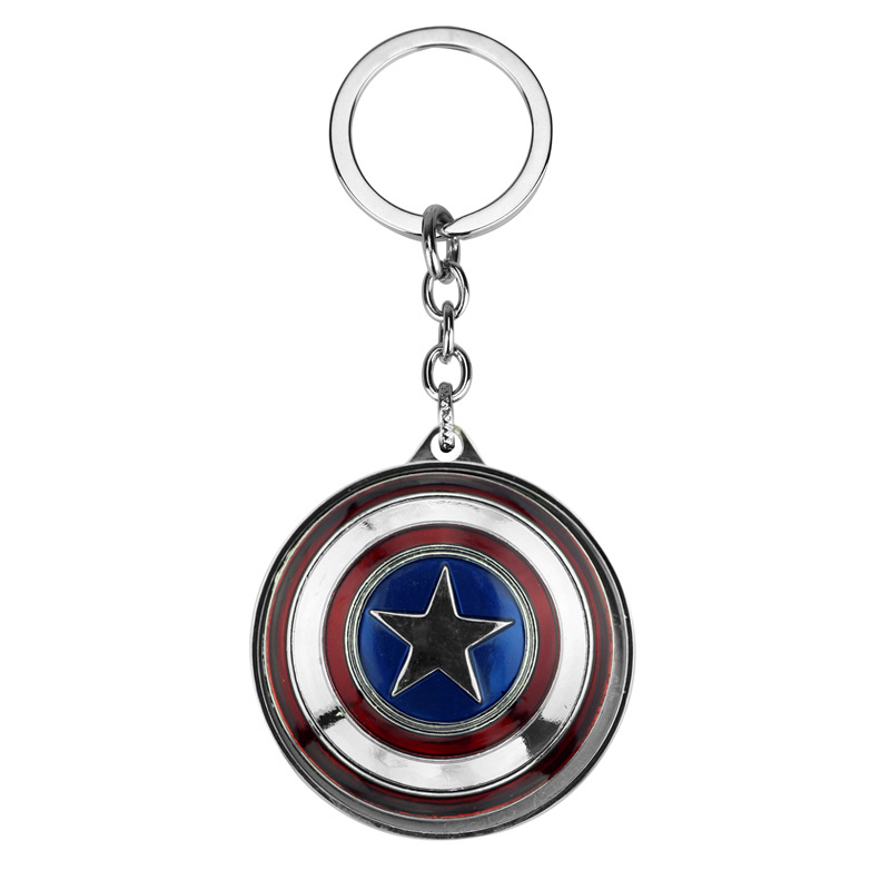 Capitán América Escudo Colgante Keychain Logos Superhéroes Car Keychain Car Keychain Car