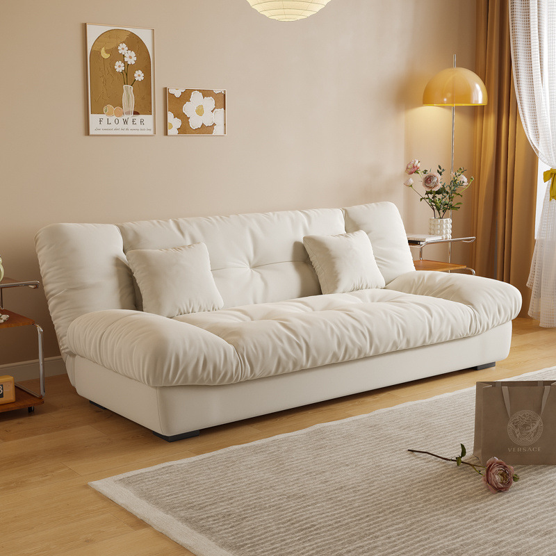 Fábrica directa sofá cama en un solo uso doble sofá plegable doméstico pequeño tipo de alquiler sofá de nube súper suave