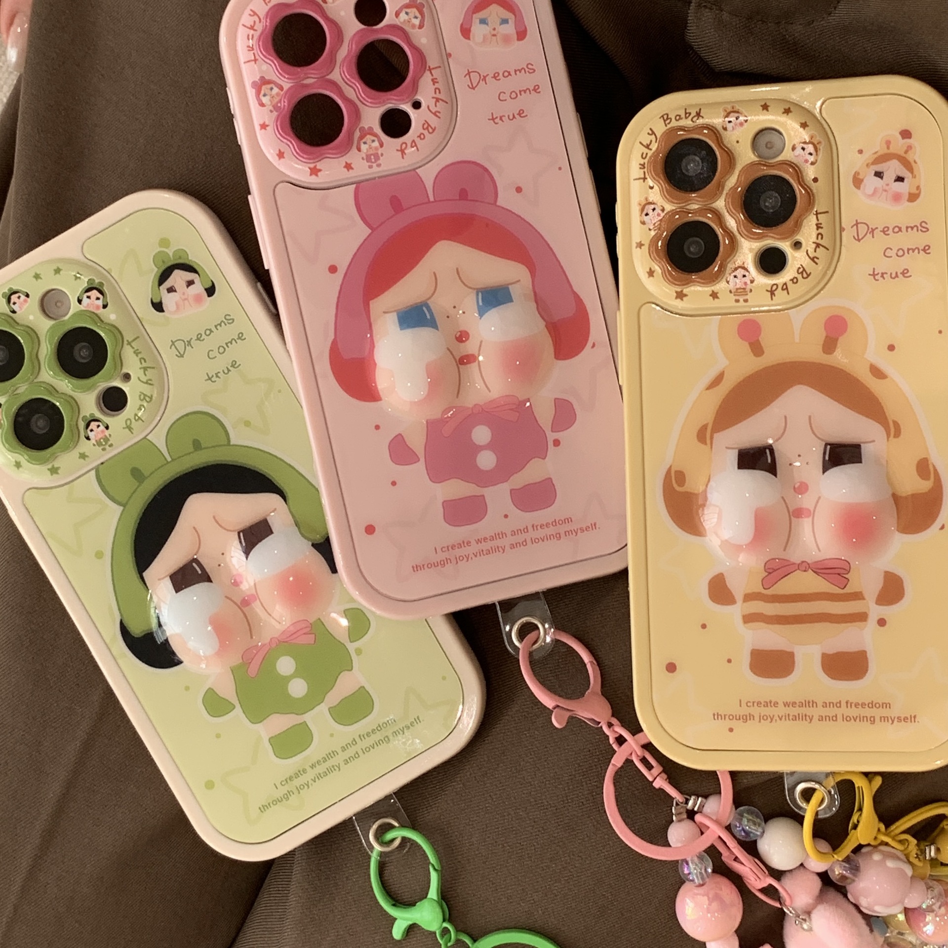 Cute Cartoon Crying Baby Suitable for Apple Iphone17Promax Mobile Phone Case Iphone15 Magnetic Suction 13 Bracket 14