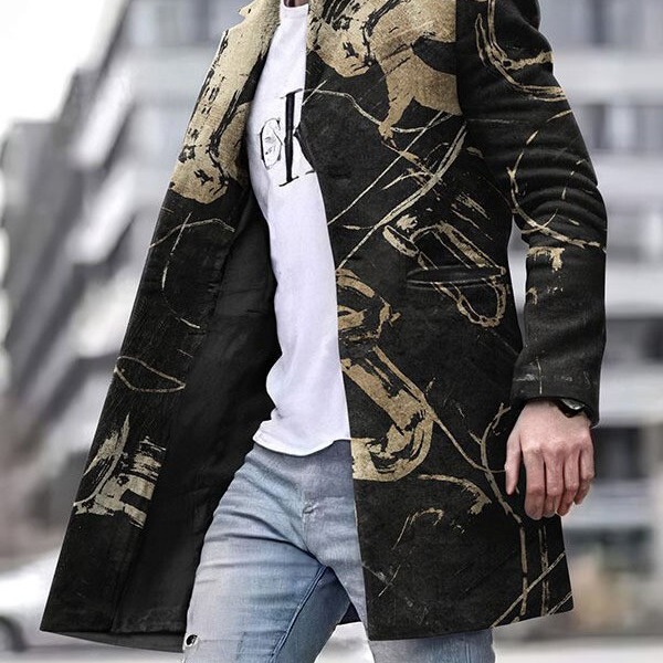 2026 New Autumn Men's Street Style Woolen Stand-Collar Mid-Length Pocket Casual Men's Coat 2026 New Autumn Men's Street Style Woolen Stand-Collar Mid-Length Pocket Casual Men's Coat