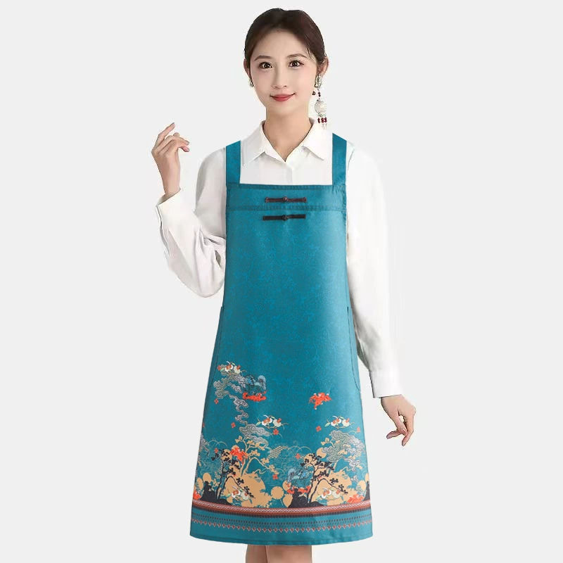 Китайский ветреный фартук плоский водостойкий ретро домашняя обшивка антиобрастающее домашнее хозяйство без рукавов вышивка китайский фартук оптом