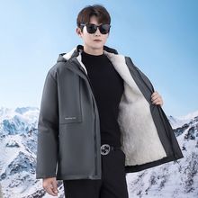 羊皮毛一体外套男士澳洲羊羔毛皮衣真羊皮皮袄纯羊毛内胆上衣棉服