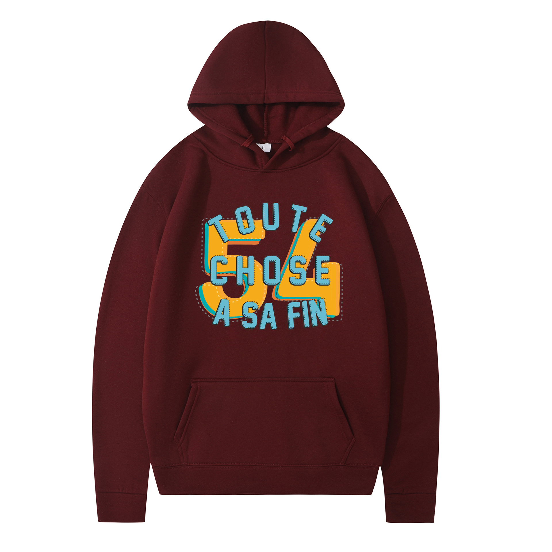 Personalisierter Kapuzenpullover Mit Buchstabenprint Für Damen Herren_voghion.com
