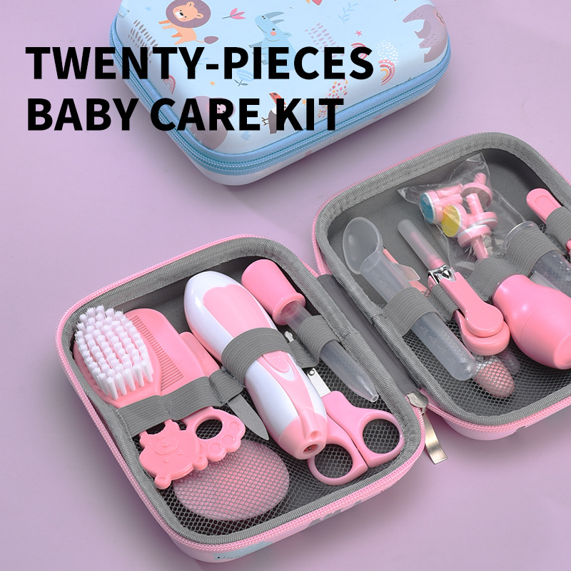 Set de Cuidado e Higiene Infantil 20 Piezas, Acero Inoxidable, Portátil, para Bebés