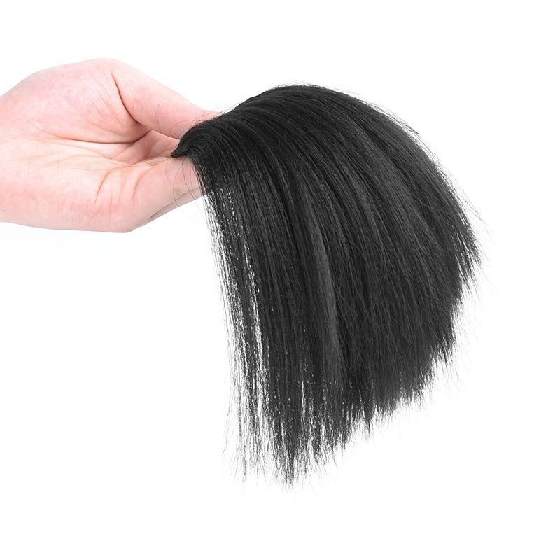 Almohadilla para el cabello cabeza femenina cabello esponjoso aumento volumen reemplazo del cabello parche invisible sin costuras engrosamiento barba de maíz alta almohadilla superior del cráneo pieza de cabello