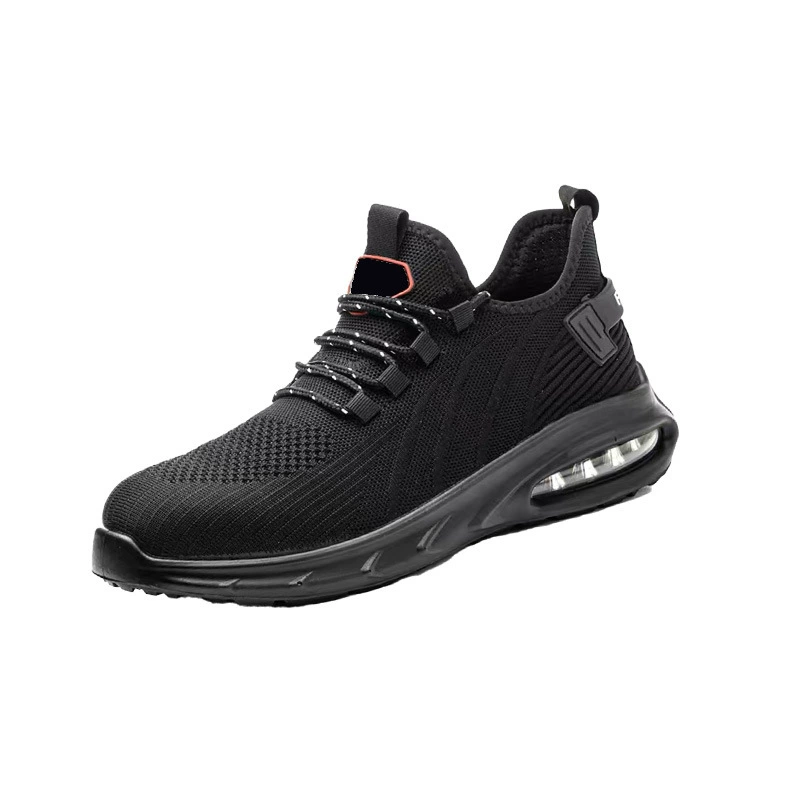 Оптовая новая трансграничная обувь для охраны труда, Мужская дышащая Рабочая обувь с защитой от ударов и пирсинга на мягкой подошве, легкая защитная обувь со стальным носком